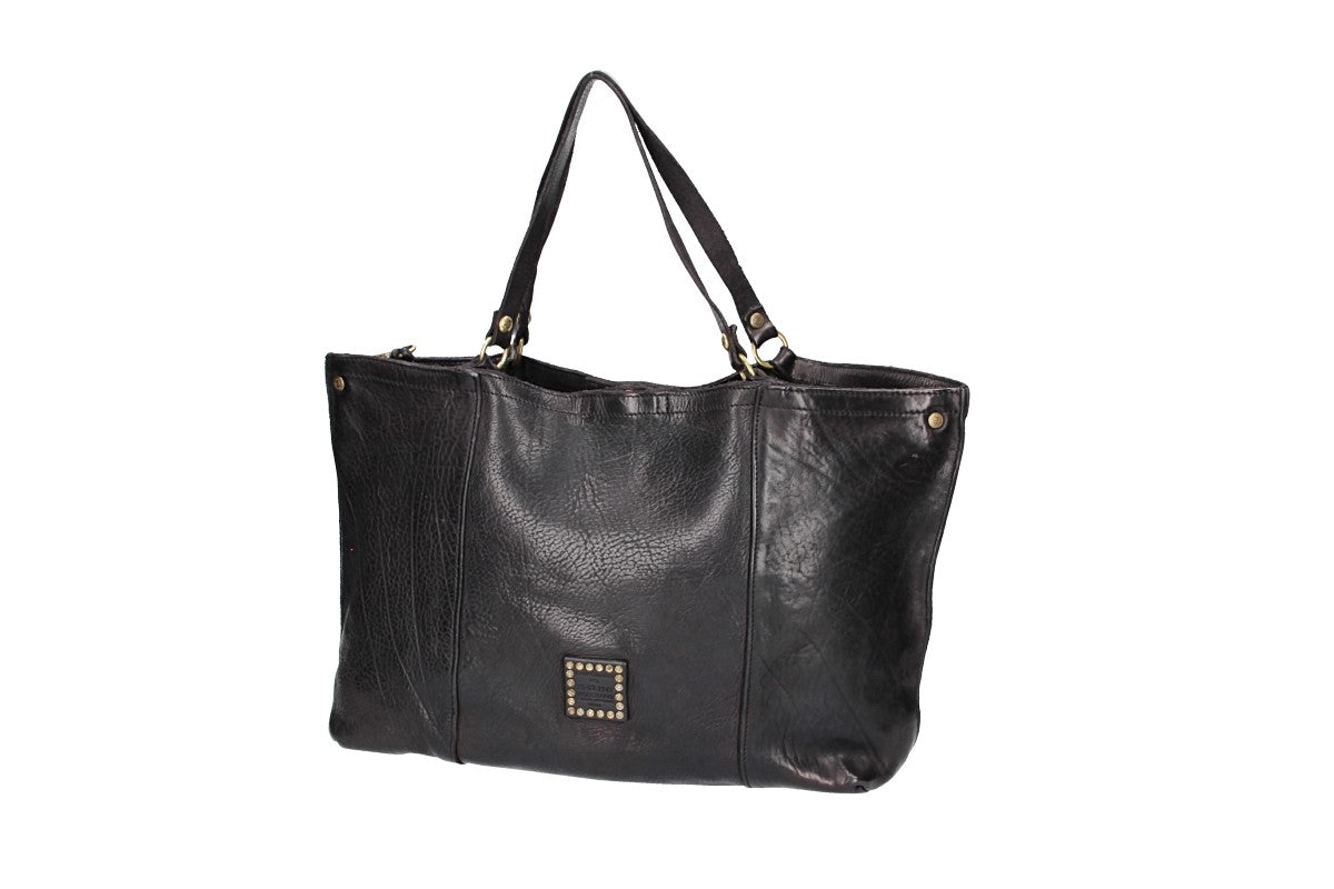 Shopper in Schwarz aus Leder - leder-accessoires.com