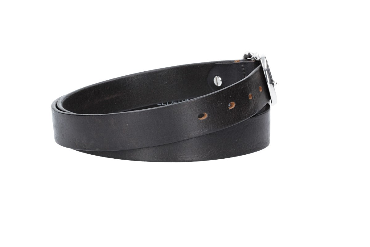 Ledergürtel 30mm in Schwarz mit Schmuckschließe - leder-accessoires.com