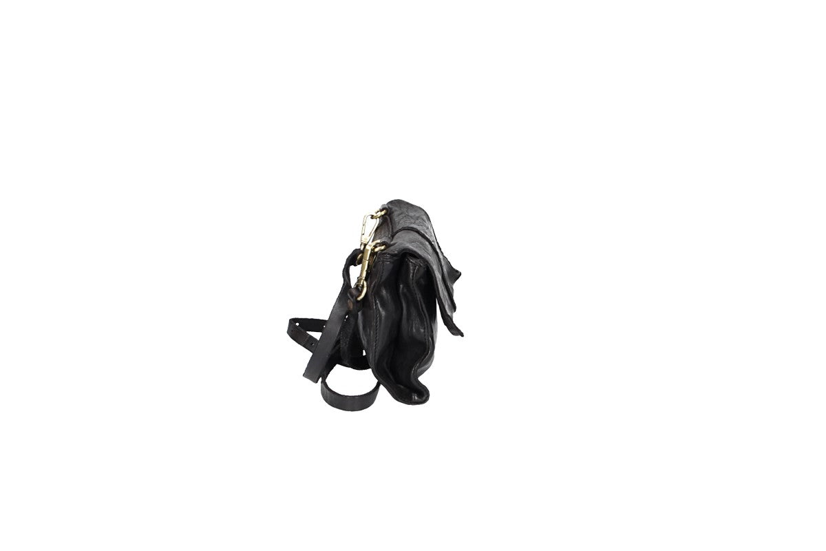 Umhängetasche klein aus Leder in Schwarz - leder-accessoires.com