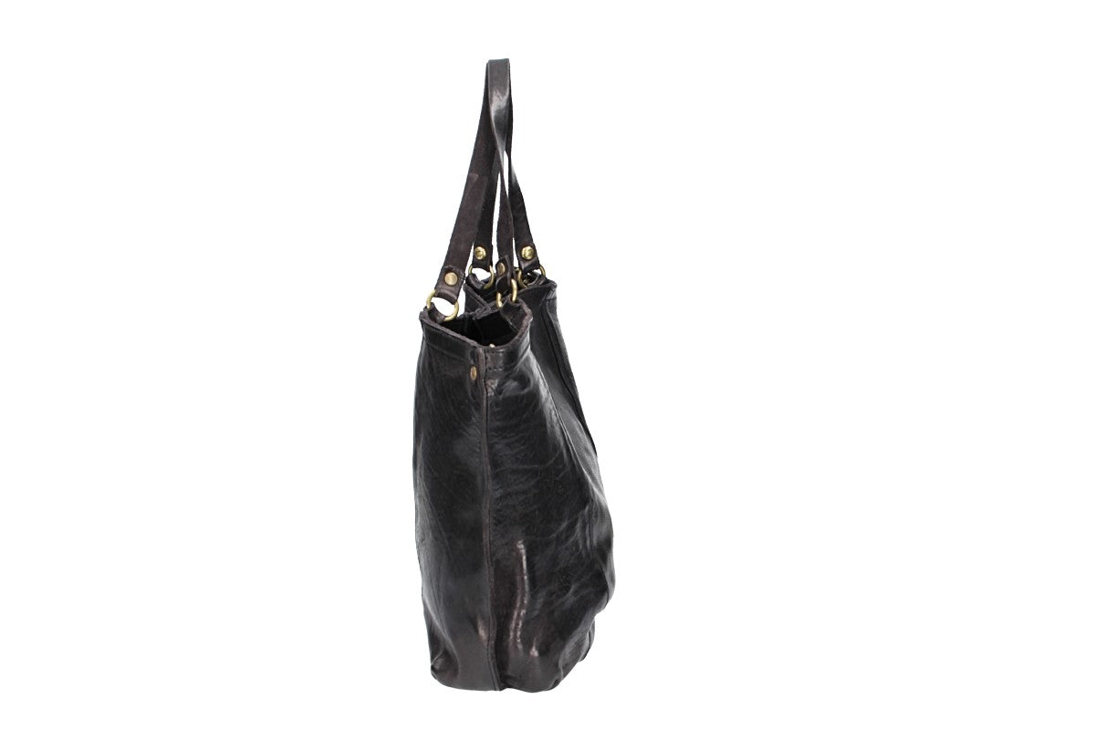 Shopper in Schwarz aus Leder - leder-accessoires.com