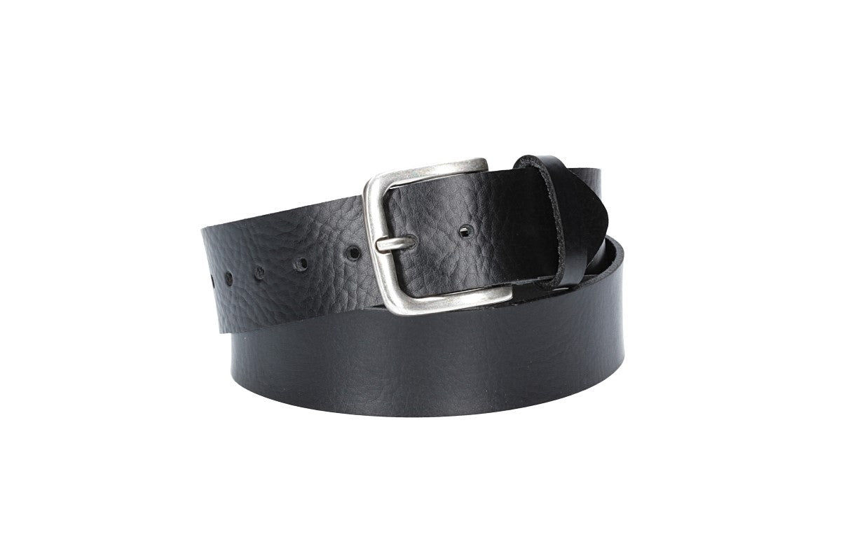 Ledergürtel Kids 30mm in Schwarz mit Dornschließe in Silber - leder-accessoires.com