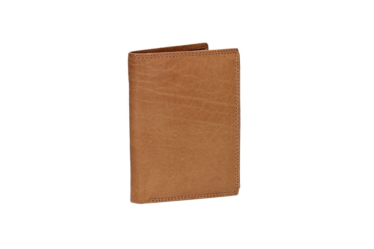 Geldbörse Hochformat mit Riegel in Cognac aus Leder - leder-accessoires.com