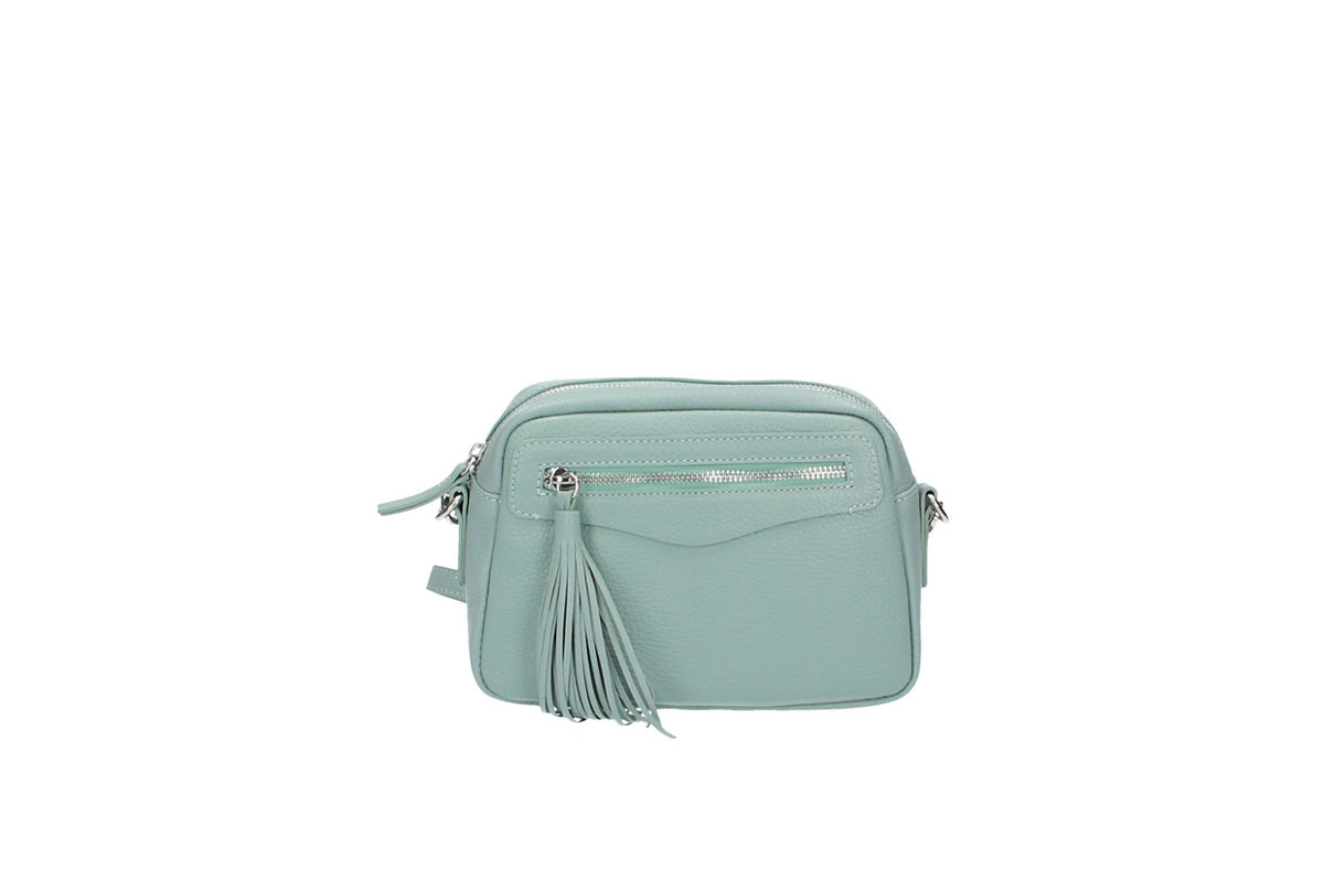 Umhängetasche in Mint aus Leder - leder-accessoires.com