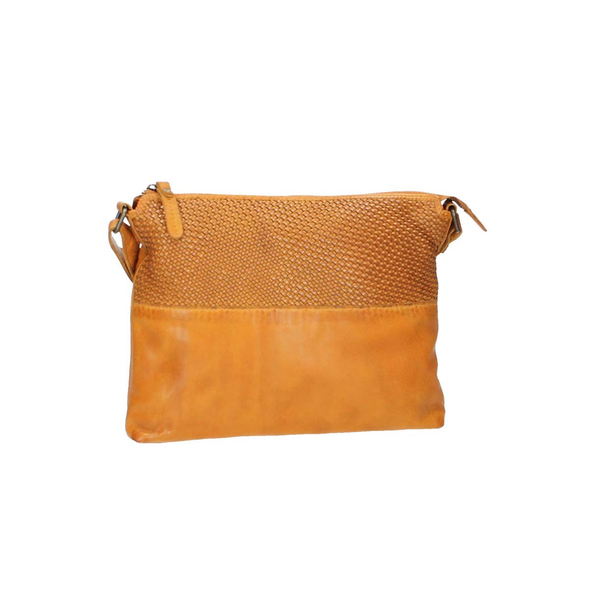 Umhängetasche in Gelb mit Muster aus Leder - leder-accessoires.com