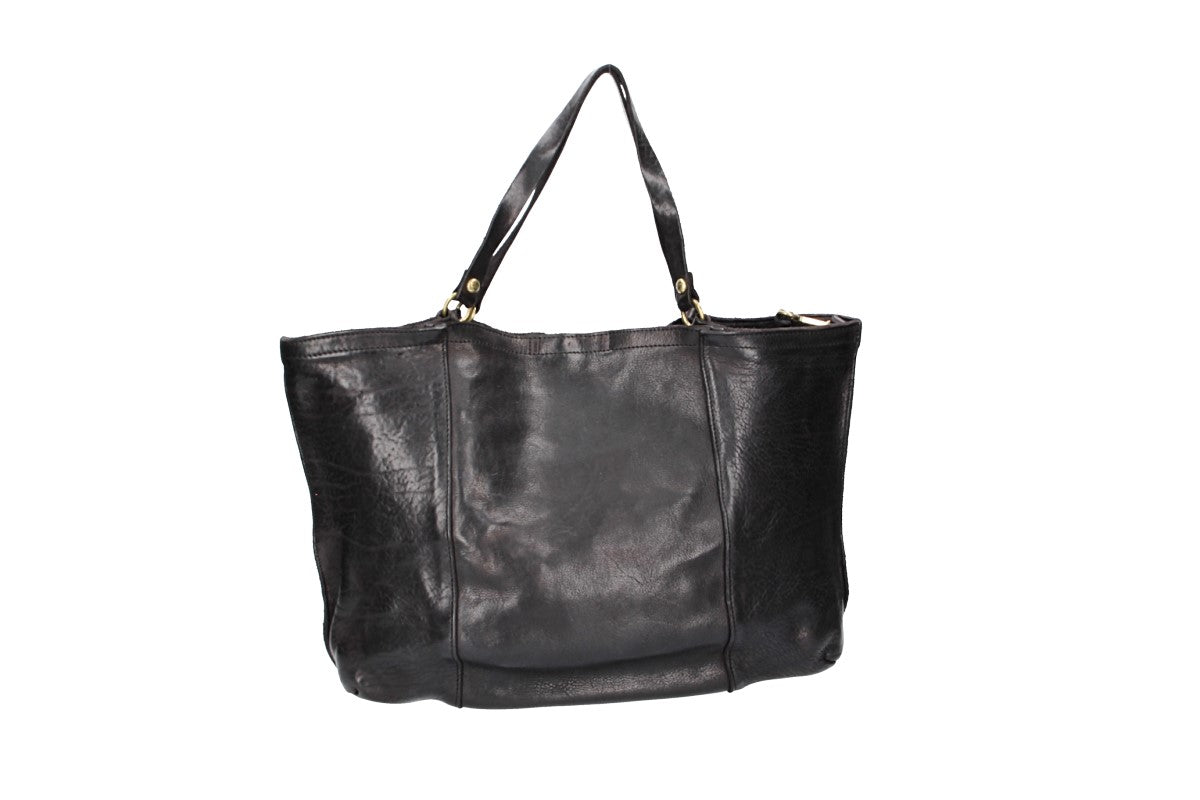 Shopper in Schwarz aus Leder - leder-accessoires.com