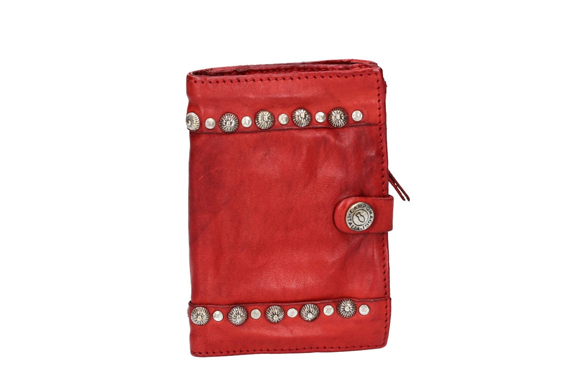 Geldbörse Loira aus Leder in Rot - leder-accessoires.com